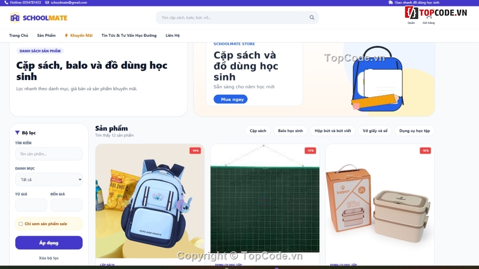 đồ án bán sách,Website bán đồ dùng,bán